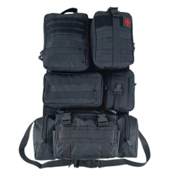 GREEN SCENIC Tactical Seat Back Storage Bag, Car Backseat Storage Bag, Behind The Rear Seat, 21" X 14.5" Backseat, 5 Small Pockets - In Black