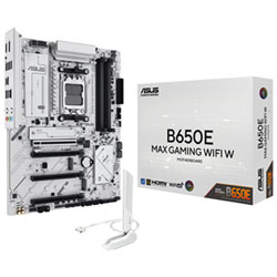 ASUS B650E MAX Gaming Wi-Fi AMD AM5 DDR5 Motherboard for AMD Ryzen 9000/8000/7000 Series CPUs - White