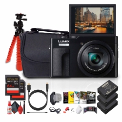 PANASONIC Tz99 Point And Shoot Compact Travel Digital Camera (Black) - Bundle