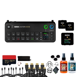 RODE Caster Video All-In-One Production Console + Wireless Go Ii Mic Set + More