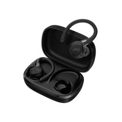 JVC - Wireless Sport Earbuds With Active Noise Cancelling, Ambient Mode, Ear Hooks, 30H Battery, Ipx5, Bluetooth 5.1 - Ha-Ec75T-B In Black