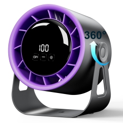 MYACUC Multifunctional Desktop Circulation Fan 100 Wind Speeds Led Digital Display Home Quiet Wall Ceiling Fan With Warm Night Lights