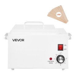 VEVOR 3000Ml Single Wax Warmer, 300W Professional Wax Warmer for Hair Removal, 32 ℉- 248 ℉ Adjustable & Non-Stick Waxing Heater Pot \w 100PCs