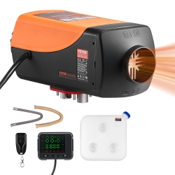 VEVOR 8 Kw Dc12-24V Diesel Air Heater, Fast Heating Diesel Parking Heater \w Remote Control And Color Digital Display, 10L Fuel Tank, Low Noise
