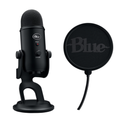 BLUE MICROPHONES Refurbished (Good) - Logitech Yeti Game Streaming Kit \w Yeti USB Gaming Mic Voce, Exclusive Streamlabs Themes, Custom Pop Filter