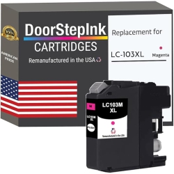 DOORSTEPINK Brand for Brother Lc103M Xl High Yield Remanufactured In The Usa Ink Cartridge In Magenta