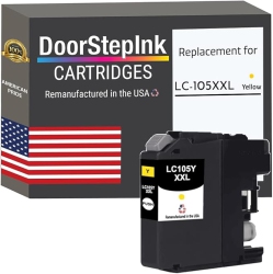 DOORSTEPINK Remanufactured In The Usa Ink Cartridge for Brother Lc105Y Xxl Super High Yield In Yellow