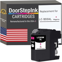 DOORSTEPINK Brand for Brother Lc203M Xl High Yield Remanufactured In The Usa Ink Cartridge In Magenta