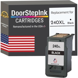 DOORSTEPINK Brand for Canon Pg-240Xl High Yield Remanufactured In The Usa Ink Cartridges In Black