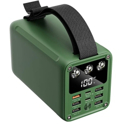 KONFULON 60000Mah High Capacity Power Bank Fast Charging USB C Pd 20W Battery Packs With 7 Outputs 22.5W & Lcd Display Battery Bank (Green)