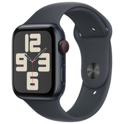 APPLE - Watch Se (Gps + Cellular) 44MM Midnight Aluminum Case With Midnight Sport Band - Small/medium
