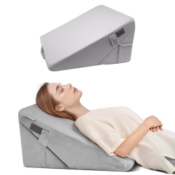 VEVOR Bed Wedge Pillow for Sleeping, Adjustable Orthopedic Bed Wedge, 25D High-Density Foam Filling & Soft Washable Cover, Post Surgery Pillow For
