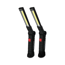 MYACUC 2-Pack Portable Foldable Work Light, Rechargeable Led Flashlight for Car Repair, Bbq, And Outdoor Use