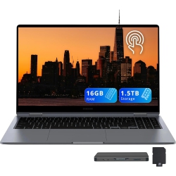 SAMSUNG Galaxy Book 2-In-1 15.6" Fhd Touchscreen Laptop, Intel Core I7 150U, 1.5Tb Storage(512GB SSD+1Tb Docking Station Set), 16GB Ddr5 Ram, Backlit