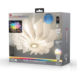 MONSER 15Ft Curved Smart App Multi-Color Hanging Pendant Light