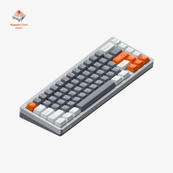 NUPHY Halo65 He RGB Low Profile Hotswap Wired Mechanical Gaming Keyboard – 65% Layout (67 Keys), Magnetic Coral Switches – Compatible \w