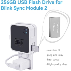 TIZOMI 256GB Blink USB Flash Drive for Local Video Storage With The Blink Sync Module 2 Mount (Blink Add-On Sync Module 2 Itself Is Not Included)
