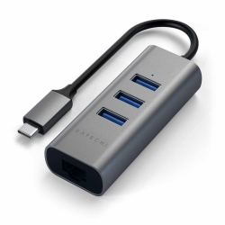 SATECHI USB-C 2-In-1 USB Hub With Ethernet | Space In Gray