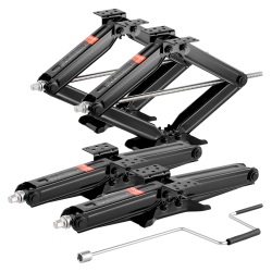 VEVOR 5000 Lbs Rv Scissor Jacks, 4-23.4 In Rv Stabilizer Leveling Scissor Jacks, Set Of 4, Heavy Duty Stabilizer Jack \w Crank Handle, Socket And