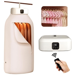 MYACUC Portable Clothes Dryer, Small Dryer With Remote Control, Compact Foldable Travel Clothes Dryer With Dry Bag for Rv, Travel, Home