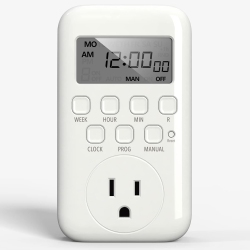 BN-LINK 7-Day Digital Timer Outlet, 3-Prong, Programmable, Indoor, 125V 15A 1875W 60Hz