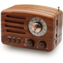 MYACUC Portable Vintage Radio Retro Bluetooth Speaker, Small Radio \w Good Reception, Portable Am Fm Bluetooth Radio Rechargeable, Support Tf Card Aux