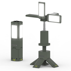 GREEN SCENIC Telescopic Camping Lantern \w Tripod - 14000Mah, Stepless Dimming, 180° Rotating Lamp Head, Durable And Waterproof, Magnetic Base And