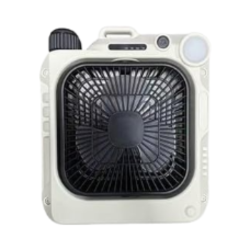 GREEN SCENIC Outdoor Camping Table Fan - Rechargeable Portable Fan \w Led Light, Quiet Oscillating Fan, Suitable for Office, Home, Camping, Long