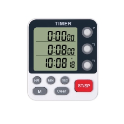 MYACUC Digital Kitchen Timer, Portable Three-Channel Timer With Alarm, Large Display, Mini Food Timer, Suitable for Kitchen And Barbecue