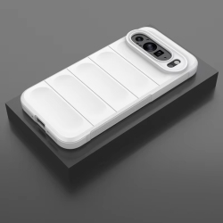 SUPERSHIELD Color Liquid Silicone Matte Phone Case for Google Pixel 9 Pro Skin Feel Armor Shockproof Protect Soft Cover - In White