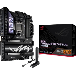 ASUS Rog Crosshair X870E Hero Amd X870E Am5 Atx Motherboard, Advanced Ai PC Ready, 18+2+2 Power Stages, Ddr5, USB4®, Ai Overclocking, Core Flex