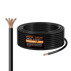 VEVOR 4 Awg Thhn Wire, 19-Stranded, 100% Ofc Copper Electrical Building Wire \w Nylon Jacket, Rated for Up to 600 Volts, for Indoor & Outdoor Use