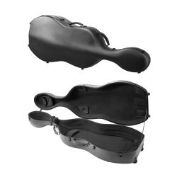 VEVOR 4/4 Full Size Cello Case, Composite Carbon Fiber, Lightweight Portable Travel Carrying Bag, With Plush Lining, Dual Shoulder Straps