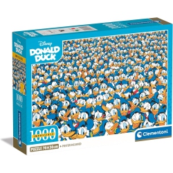 CLEMENTONI 39799 Impossible Donald Duck 1000 Pieces-Compact Box, Poster Included
