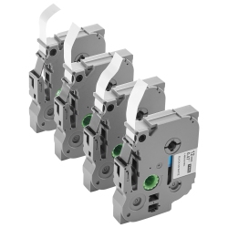 VEVOR 4 Pack Label Maker Tape, 0.47 In / 12 MM Black On Label Maker Refills Compatible for Various Types Of Brother P-Touch Labelers, Replacement