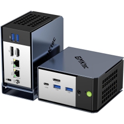 GMKTEC Evo-X1 Ai Mini PC Amd Ryzen Ai 9 Hx-370 Series (5.1Ghz) Gaming Computers, 64GB Lpddr5X 1Tb PCie 4.0 SSD W11 Pro, Triple Screen 8K Display