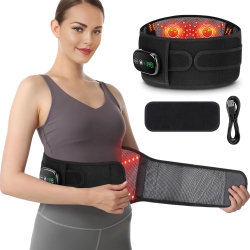 MYACUC Cordless Heating Pad for Back Pain Relief, Portable Heated Waist Belt for Back, Electric Heating Waist Pad \w 3 Heat & 3 Vibration, Battery