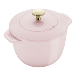 STAUB La Cocotte 1.75 L Cast Iron Round Rice Cocotte, Sorbet Rose