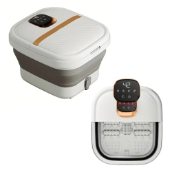 MYACUC Collapsible Foot Spa With Heat, Touchscreen, Foldable Foot Bath Massager With Foot Massage Rollers, Pedicure Spa for Home, Office