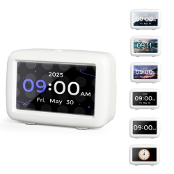 MYACUC 4.3 Inch Smart Clocks Large Number for Elderly, Digital Calendar With Date And Day Of Week, 5 Alarm 3 Reminders