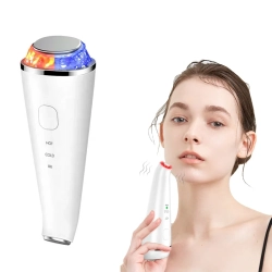 MYACUC Hot And Cold Beauty Instrument Home Charging Facial Eye Massage Blue Light Color Skin Beauty Machine In Red