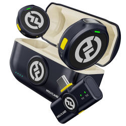 HOLLYLAND Lark M2 Wireless Lavalier Microphone for Iphone15/16 &android, USB C Mini Lapel Microphone, 1000Ft Range, Hi-Fi Audio, Noise Cancellation