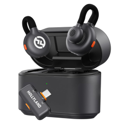 HOLLYLAND Lark M2S Wireless Microphone \w USB-C Plug for Iphone 15/16 And Android, Titanium Clip, Plug-And-Play, Noise Cancelling, 300M Range, 27H