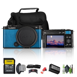 PANASONIC Lumix S9 Camera (Blue), 64GB Sf-M Tough Series Uhs-Ii Sdxc Memory Card