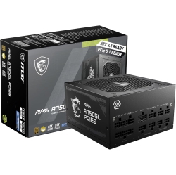 GENERIC Msi Mag A750Gl PCie 5 Gaming Power Supply - Full Modular - 80 Plus Certified 750W - Compact Size - Atx Psu In Gold