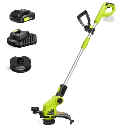 SNAPFRESH 20V Cordless String Trimmer 12 Inch Electric Weed Eater With 2.0Ah Battery, Fast Charger And Auto Feed Spool