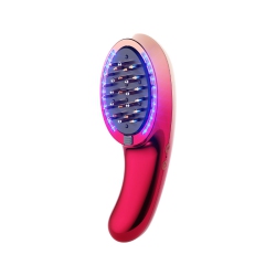 MYACUC Electric Scalp Massager Comb Blue Light Wave Comb Vibration Massage for Hair Follicles On The Head Essence Oil Applicator In Red