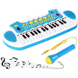 PRIME MADE Piano Toy Keyboard for Kids Multifunctional Music Instruments With Microphone for Girls Birthday Gift 3 4 5 Years Old 31 Keys