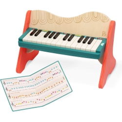 B. TOYS Wooden Toy Piano for Toddlers, Kids – Color – Coded Keys \w Songbook – Musical Instrument for Early Learning & Creativity – 3+ Years
