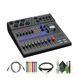 ZOOM Livetrakl-8 Portable 8-Channel Digital Mixer And Multitrack Recorder, Bundle